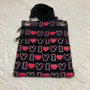 Like New Disney Unisex Crossbody in Black, Red and White.